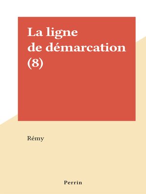 cover image of La ligne de démarcation (8)
